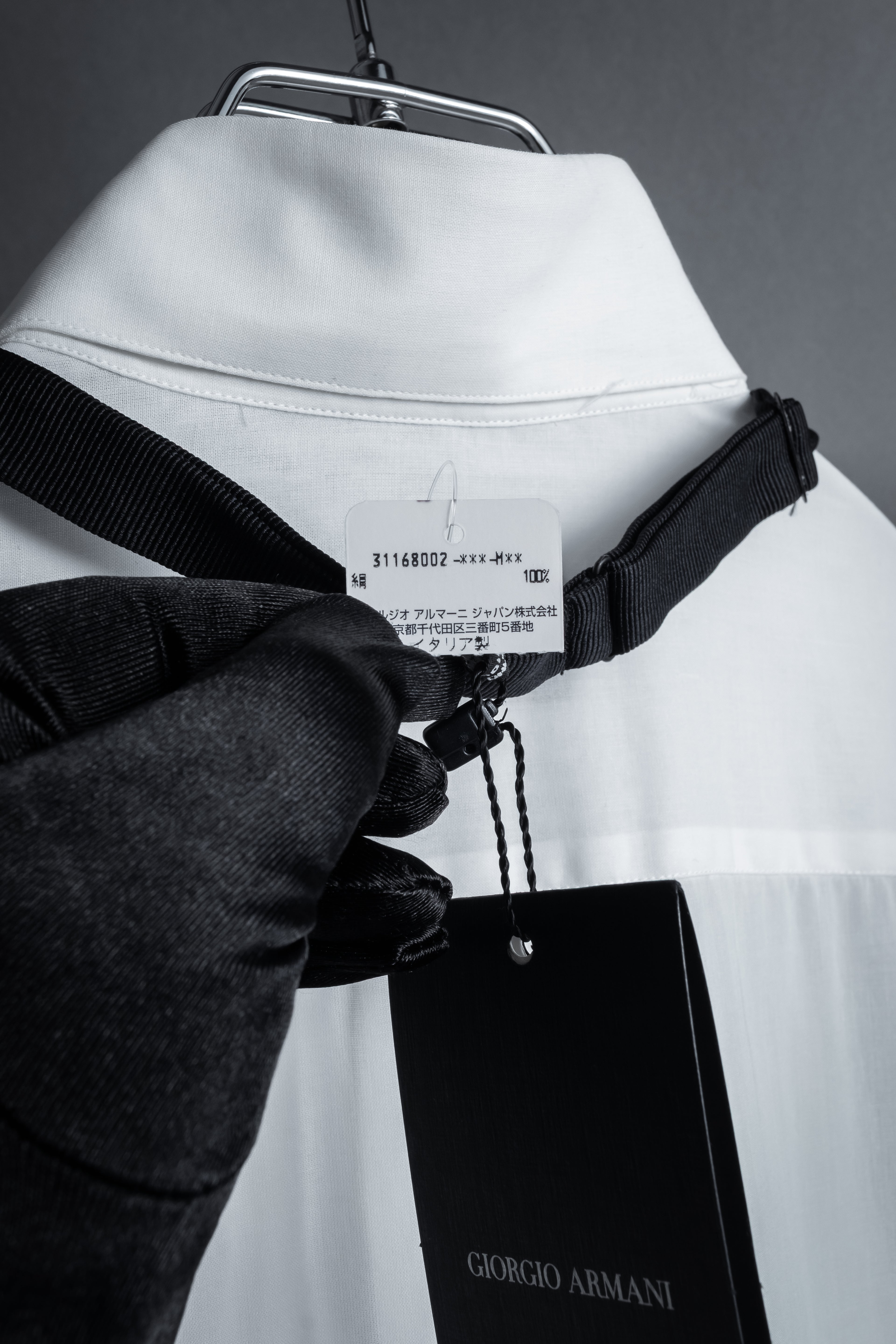 "GIORGIO ARMANI" Belt included bow tie dress shirt