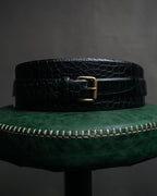 –SPECIAL– “CELINE” 18’s Croc embossed double wrap corset belt