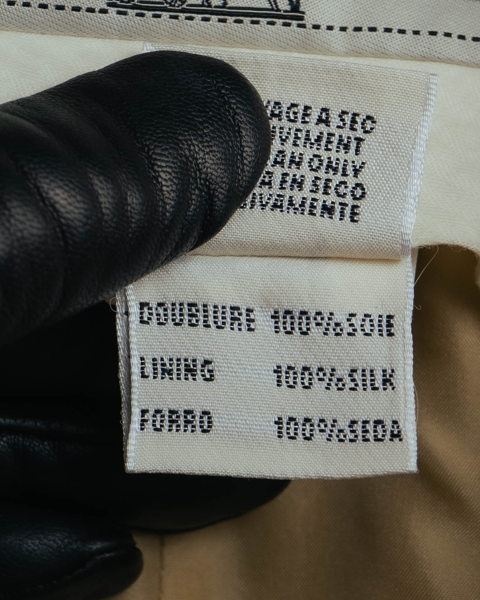 –SPECIAL– “HERMÈS” 90’s silk-lined wool wide trousers