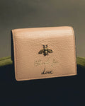 "GUCCI" 2010's-20's Pink bee motif trifold wallet