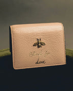"GUCCI" 2010's-20's Pink bee motif trifold wallet