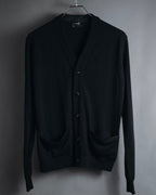 "JIL SANDER" 10’s minimalist satin covered buttons
wool cardigan