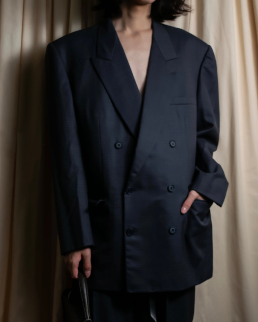 "CHRISTIAN DIOR MONSIEUR"
Shadow check pattern structured set up