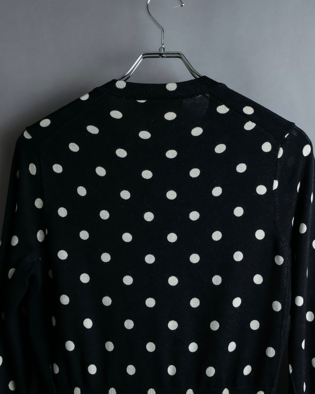 “Comme des Garçons Comme des Garçons“ Dot patterned wool knit cardigan