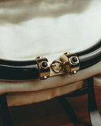 -SPECIAL- “Yves Saint Laurent rive gauche” 00’s Satin double horn shoulder bag