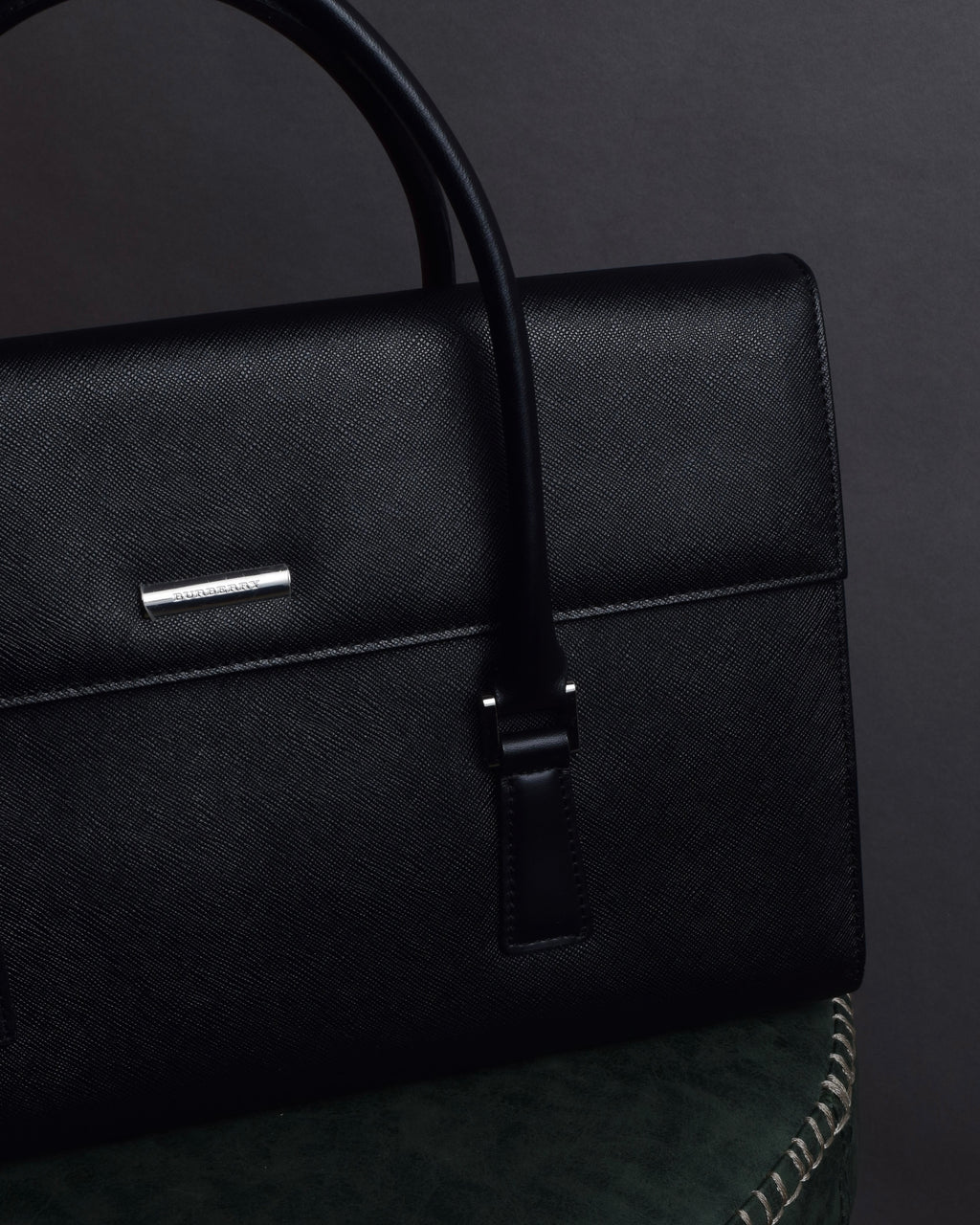 "BURBERRY" Saffiano leather mini boston bag