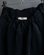 "CELINE" Gathered design mid-length silk skirt