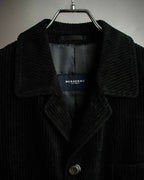 "BURBERRY" Thick wale corduroy oversized tailored jacket