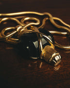 "Christian Dior" 1974 Sculptural black pendant necklace
