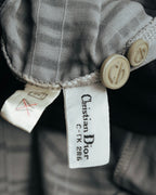 “Christian Dior” 80’s-90’s Sheer check open collar shirt
