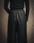 -SPECIAL- "Christian Dior" 00's Metallic silk blend fluid wide-leg trousers