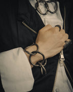 -SPECIAL- “Jean Paul Gaultier” 90’s-00’s sculptural gunmetal loop bracelet