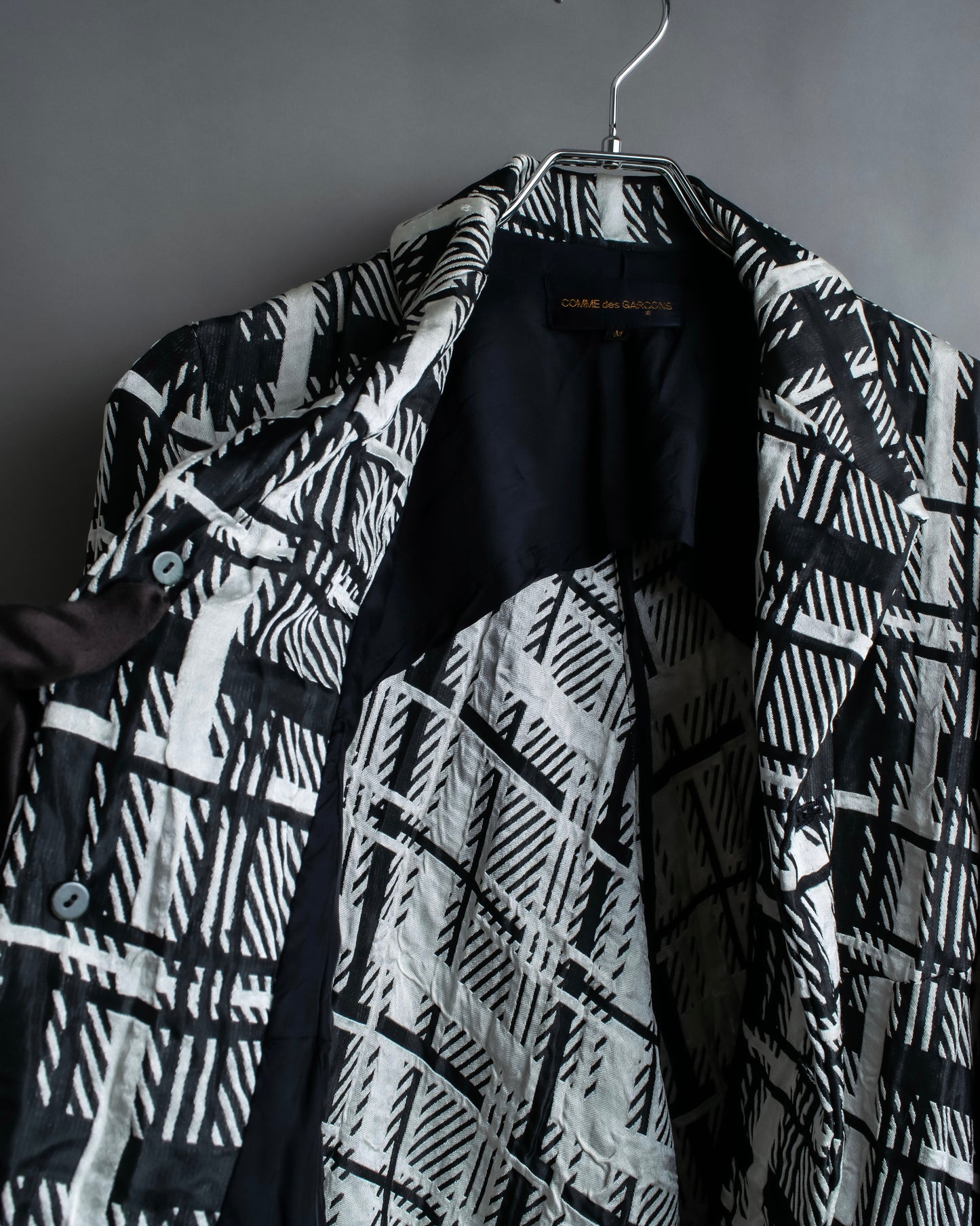 "COMME des GARCONS" Geometric pattern tailored jacket