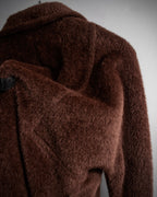 "Max Mara" Alpaca wool belted stand collar long coat