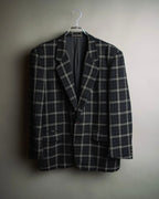"COMME des GARÇONS HOMME"
90's Oversized wool checked tailored jacke