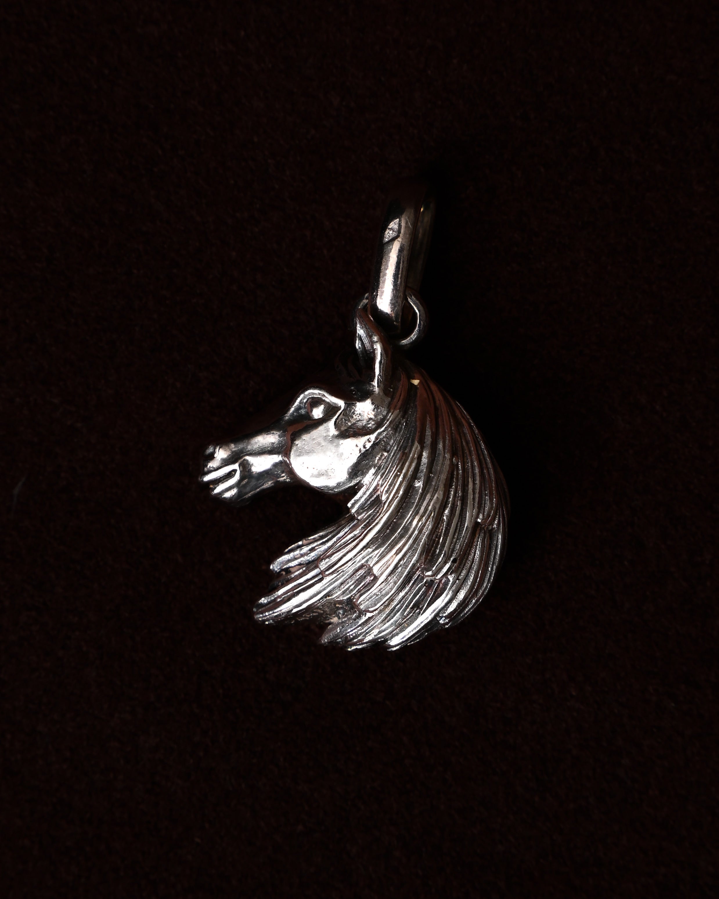 HERMES/ Horse Head Pendant Top SV800