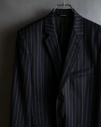 "Dolce & Gabbana" Pinstripe vertical lines emphasized tailored jacket