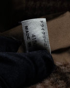 "BURBERRYS" Houndstooth pattern belted stand collar coat