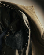 “GIORGIO ARMANI” 90’s-00’s Suede-effect multi-pocket tailored field jacket