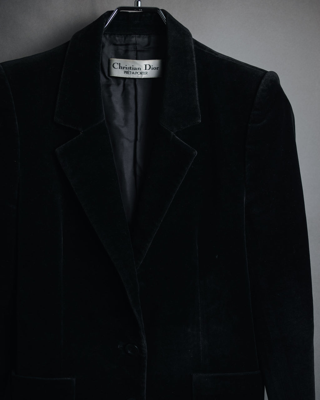 "Christian Dior" 80’s-90’s Silk velvet power tailored jacket