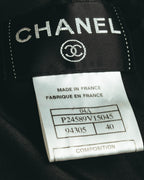 “CHANEL” 04AW textured tweed short sleeve jacket