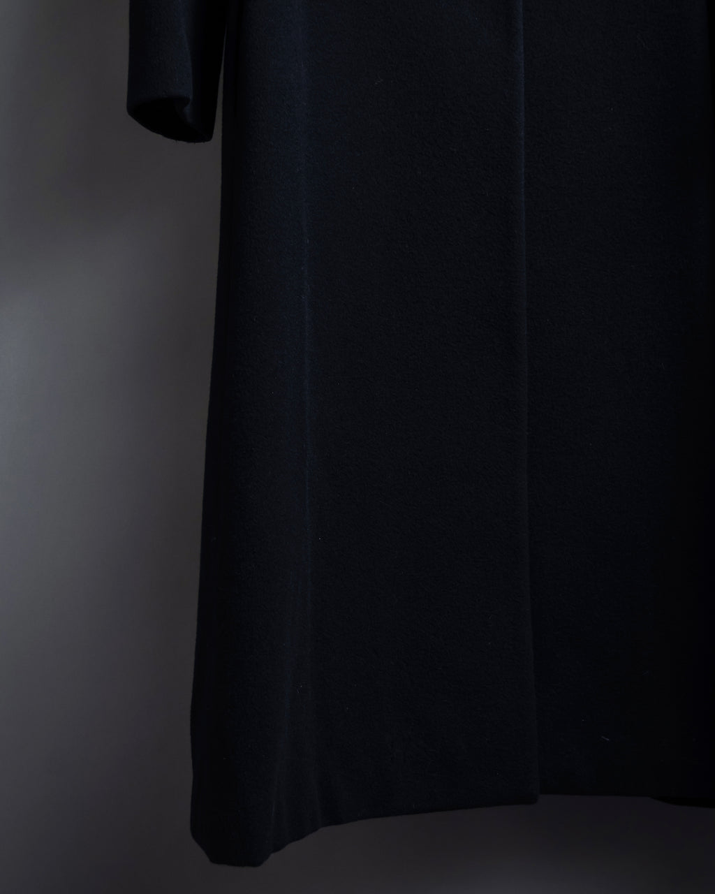 -SPECIAL- "JEAN PAUL GAULTIER"
 90's-00's Waist shape A-line silhouette black color super long coat