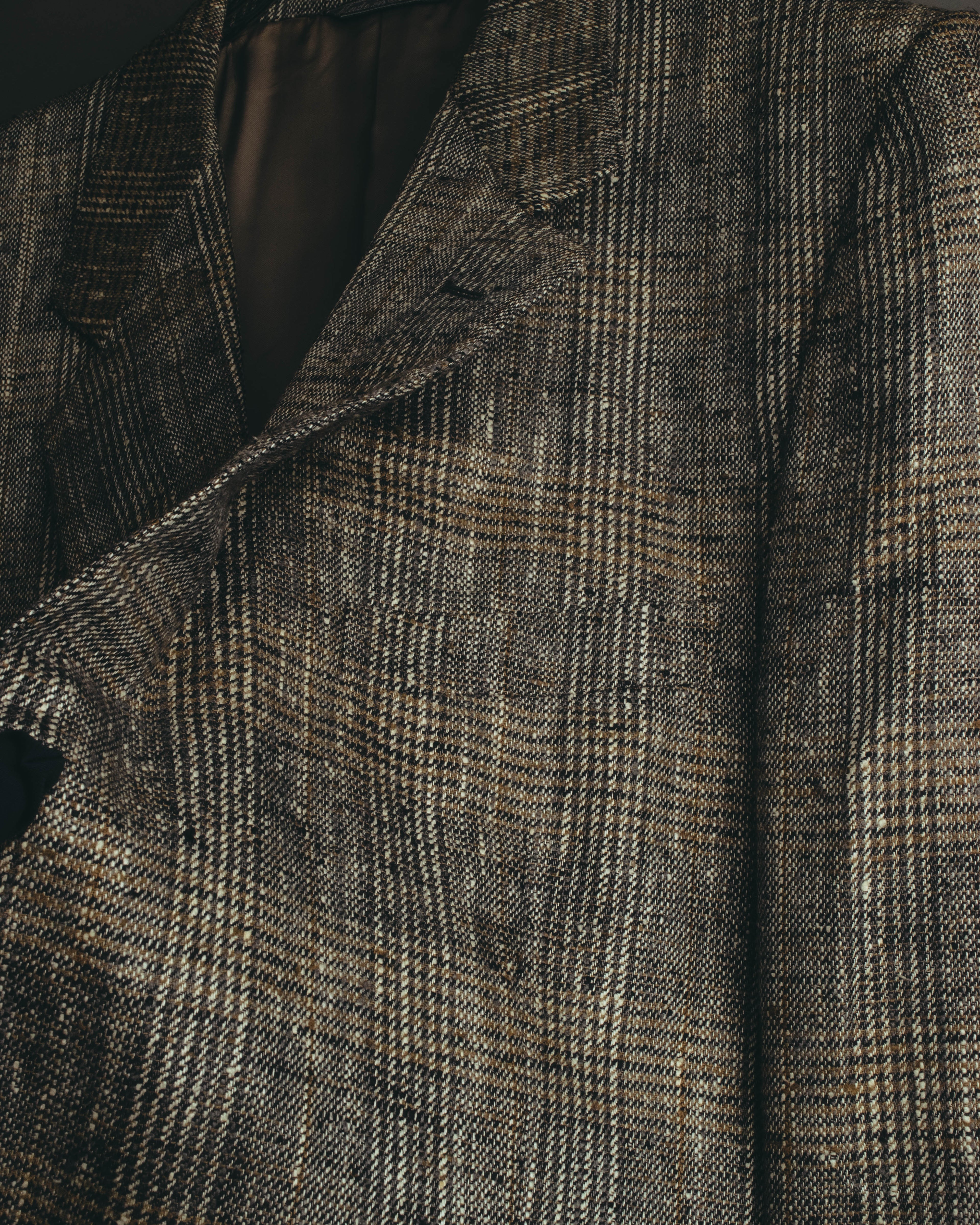 "Ermenegildo Zegna" 80's-90's Textured silk single-breasted blazer