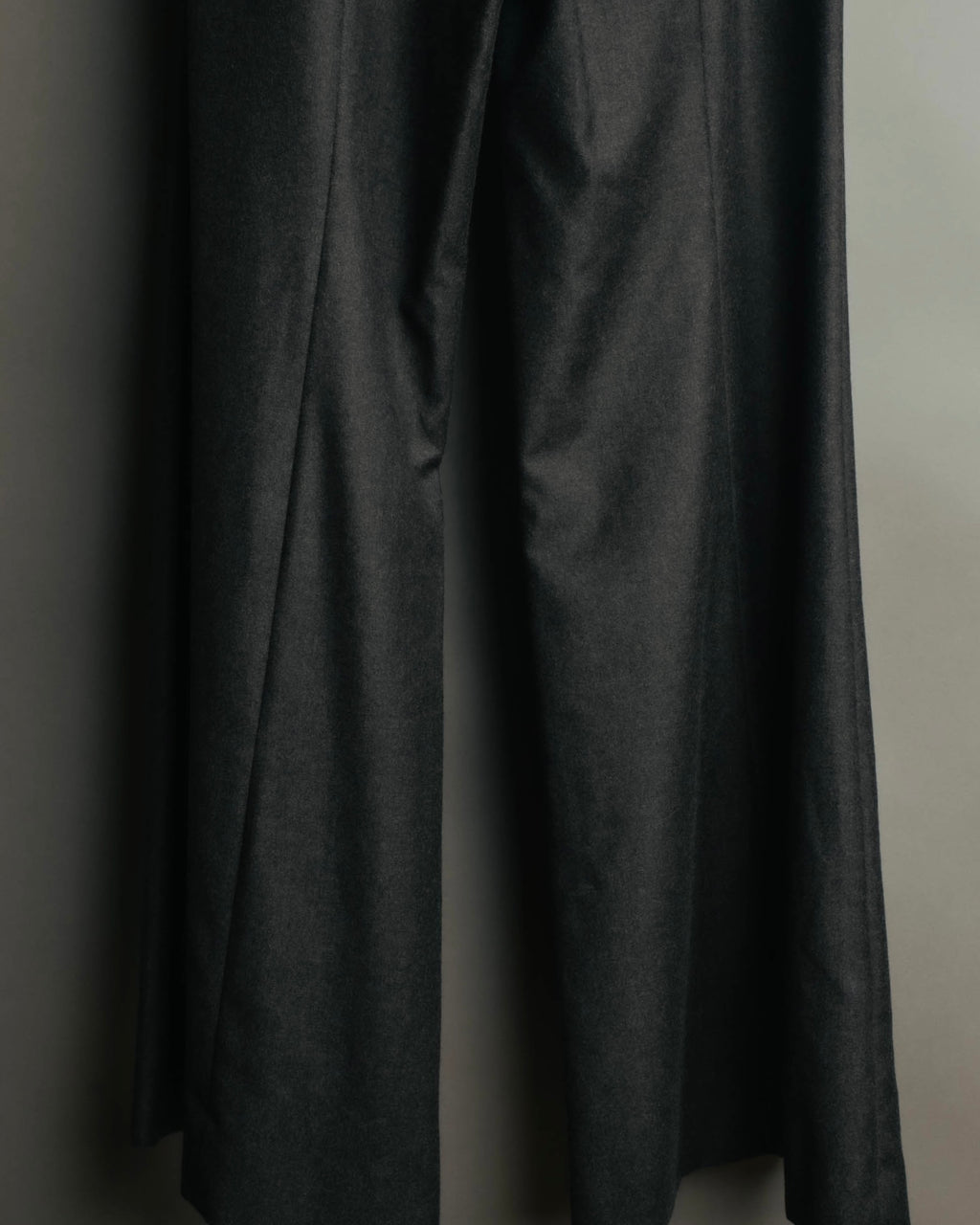 -SPECIAL- "CHANEL" 00's Soft wool cashmere wide leg trousers