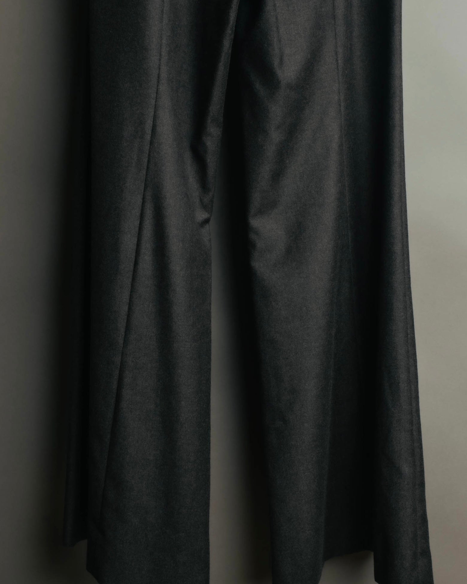 -SPECIAL- "CHANEL" 00's Soft wool cashmere wide leg trousers