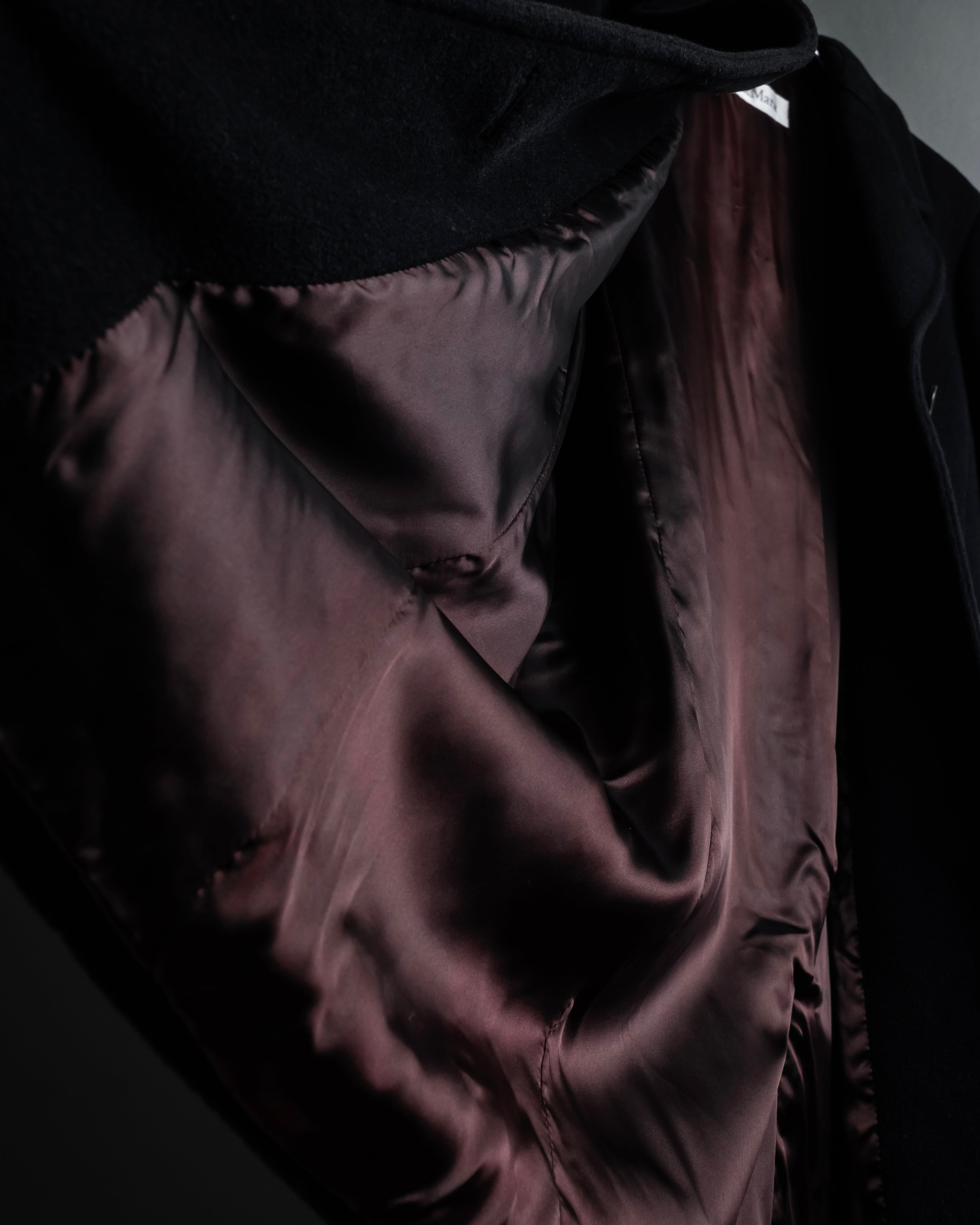 "Max Mara" 90's White tag tailored collar angora mix coat