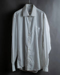 "YVES SAINT LAURENT" 1980's striped weave white shirt