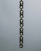 "Ferragamo" Gancini motif gold color bracelet