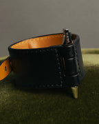 “LOEWE” 2010’s-2020’s industrial leather cuff bracelet