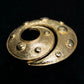 "DIOR" Gold spiral motif brooch