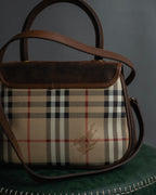 "BURBERRYS" 90’s PVC＆leather 2-way bag