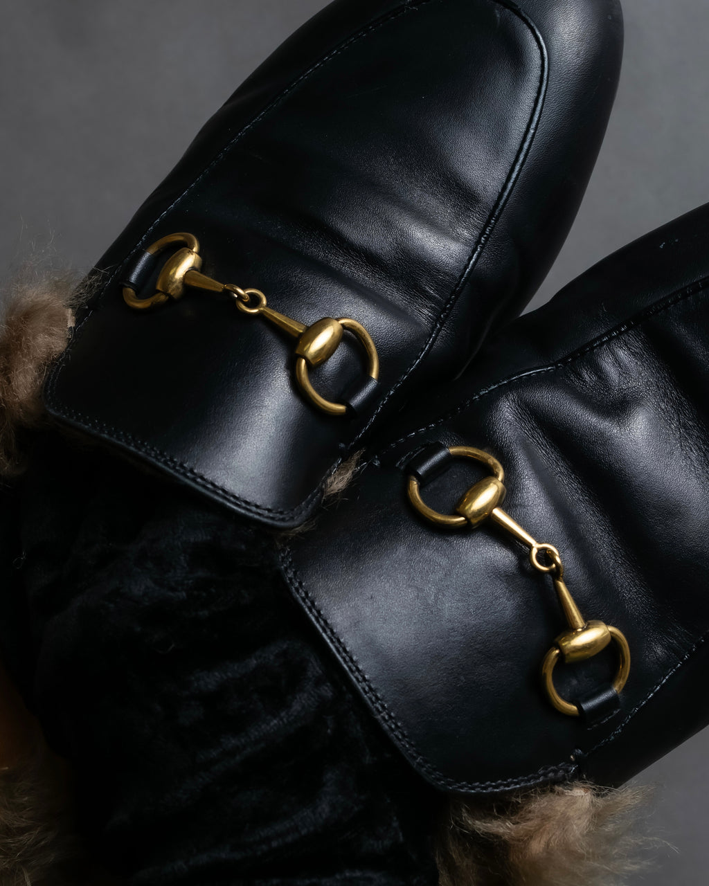 "GUCCI" Horsebit slipper style Princetown loafers