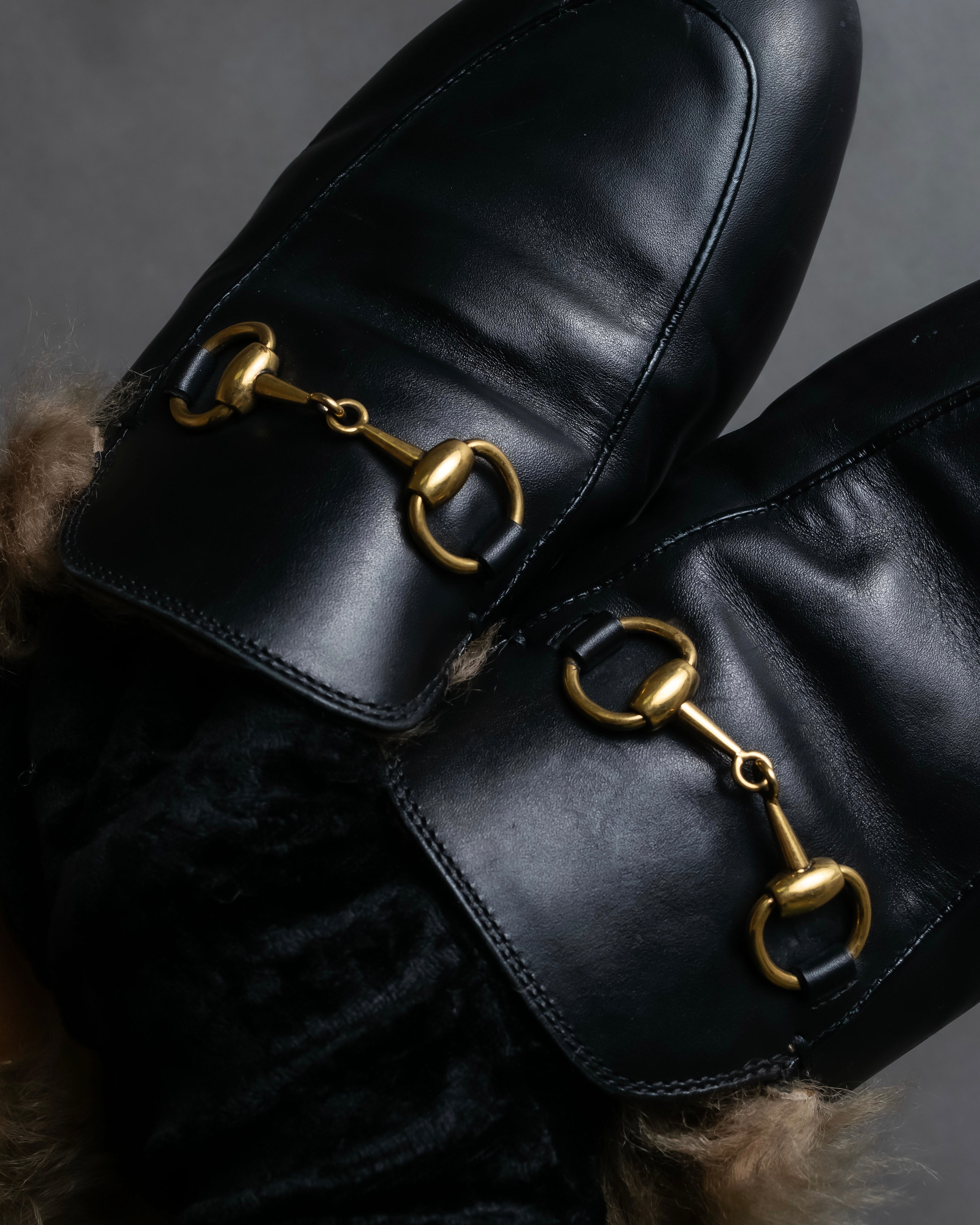 "GUCCI" Horsebit slipper style Princetown loafers