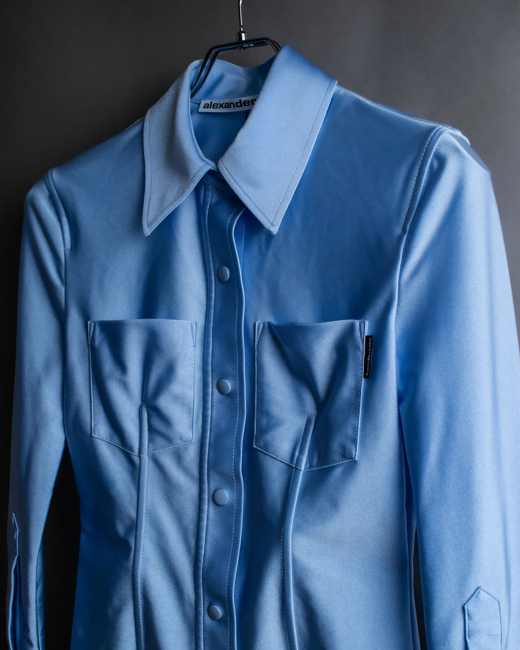 "ALEXANDER WANG" Three-dimensional cut design light blue shirt