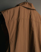 “JIL SANDER” 00’s-10’s Cotton pleated sleeveless blouse