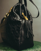 "Valentino Orlandi" 80's-90's Sculptural quilted leather shoulder bag