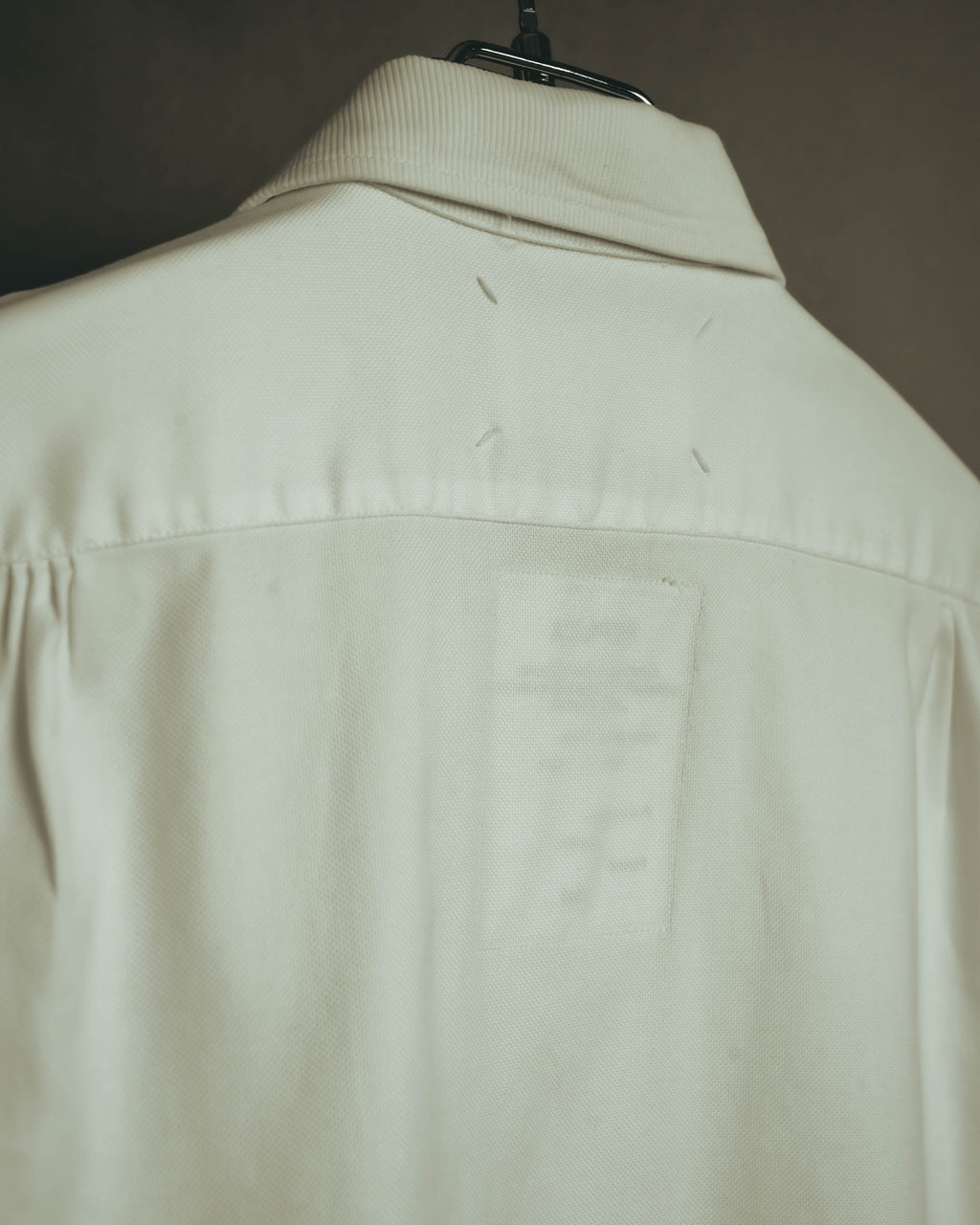 “Maison Martin Margiela” Replica 00’s-10’s Line 14 textured bib white shirt