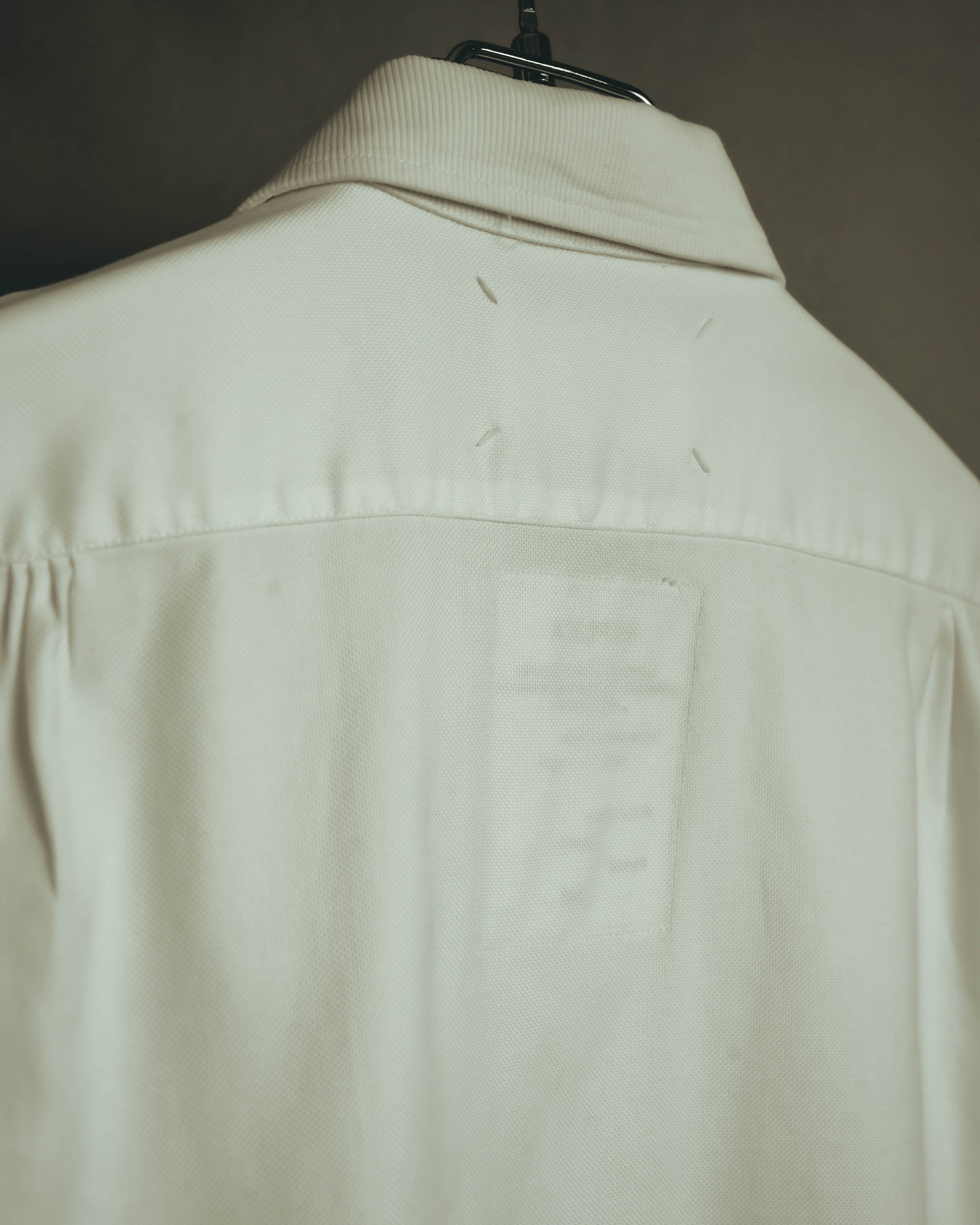 “Maison Martin Margiela” Replica 00’s-10’s Line 14 textured bib white shirt