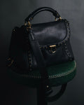 Salvatore Ferragamo Studded Gancini Top Handle Bag