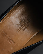 "HERMES" 90’s-00’s box calf H buckle loafers