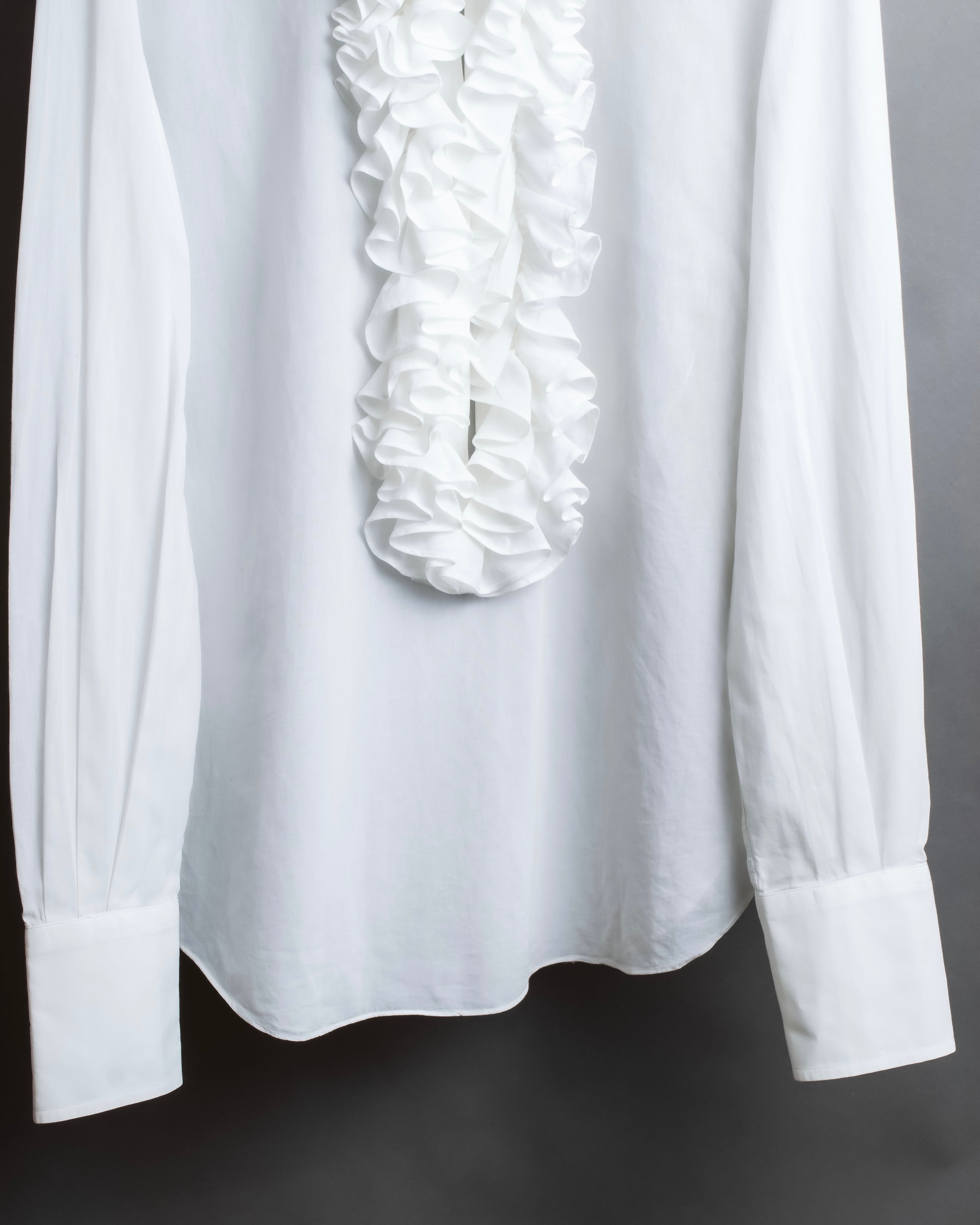 “Dolce&amp;Gabbana” Front volume frill designed shirt
