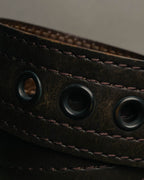 “Yves Saint Laurent” 00’s Wide eyelet leather belt