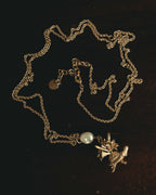 "DIOR" 20's Sculptural turtle long pendant necklace