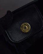 "Salvatore Ferragamo" Architectural trapezoid shape gancini leather shoulder bag