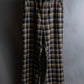 "Vintage tartan check wide tapered slacks"