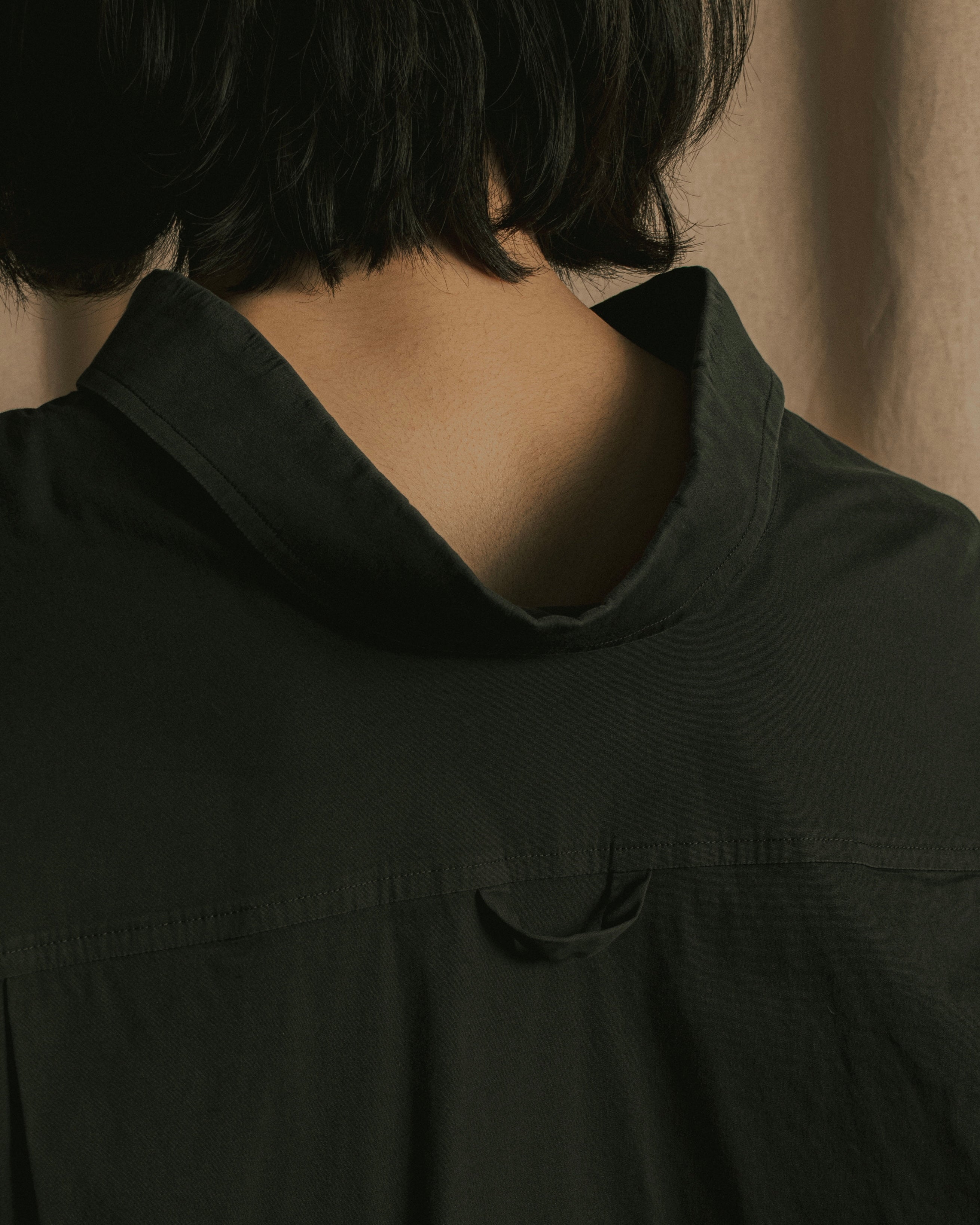 “BALENCIAGA” Button-down collar relaxed shirt